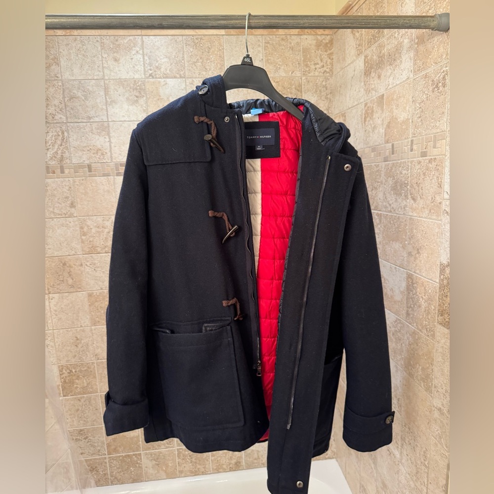 Tommy Hilfiger navy pea coat. Perfect condition.